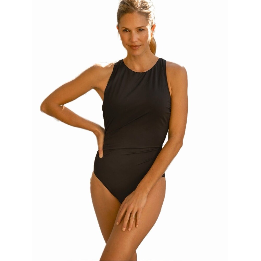 Jantzen Black High-Neck One-Piece Swimsuit